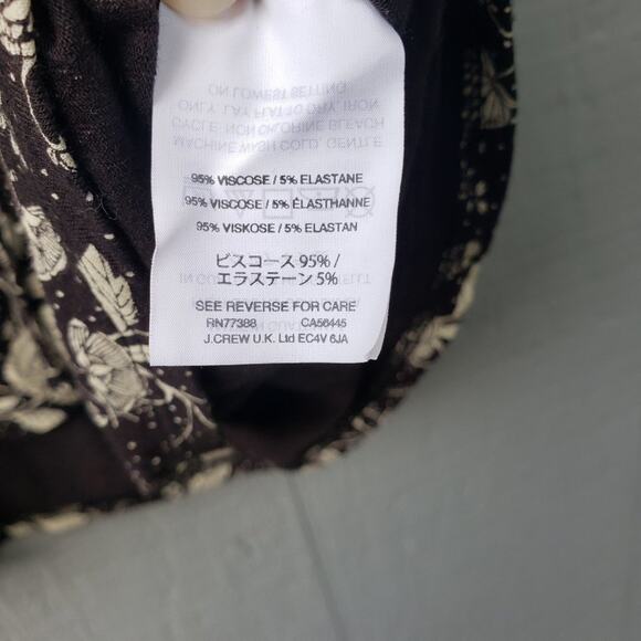 J Crew Off White Black Floral Peplum Tank Top XS - Picture 6 of 9